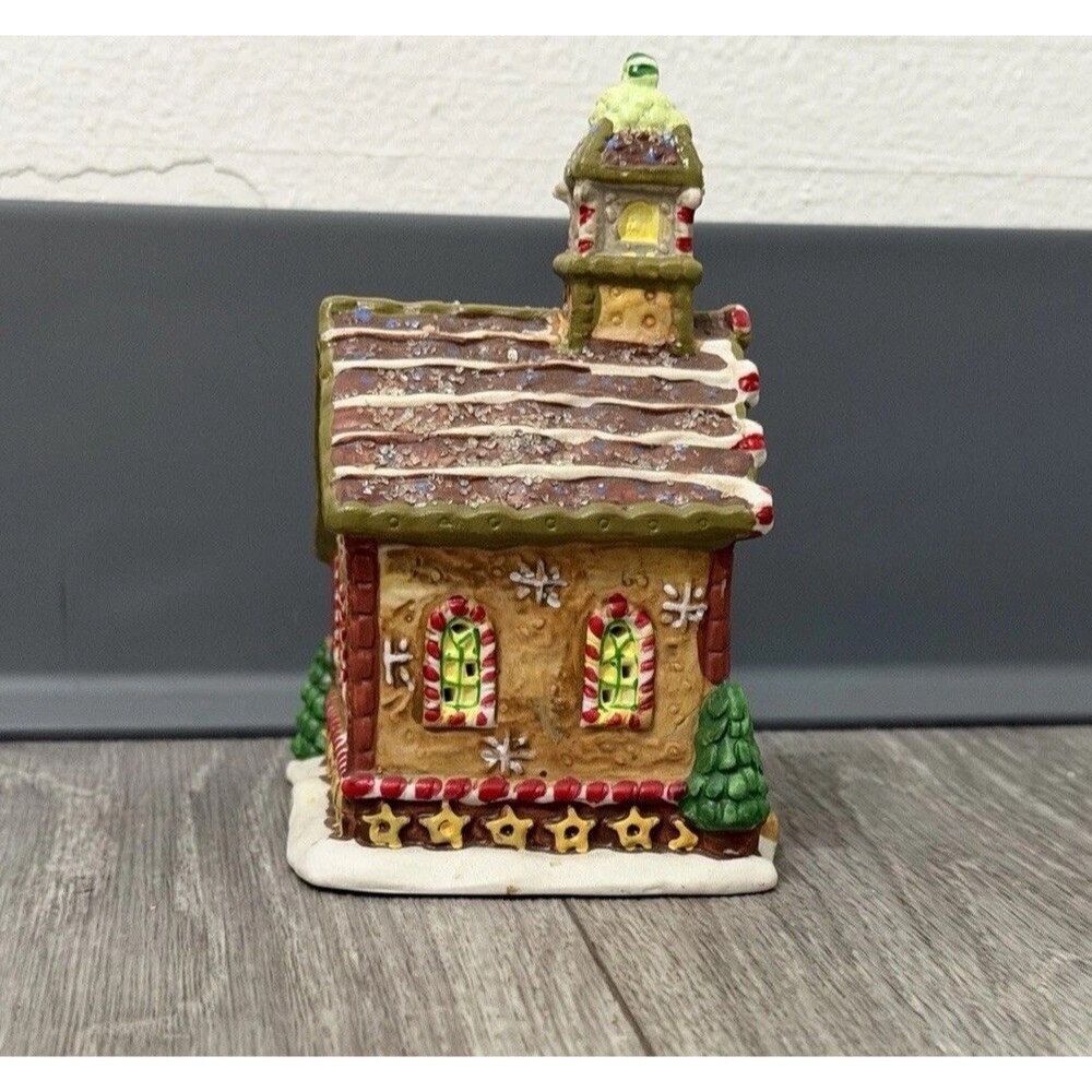 Ginger Frost Lane 2005 Christmas House Church Porcelain Ceramic 5” Tall - Picture 16 of 16